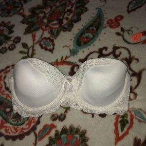 White Strapless Bra